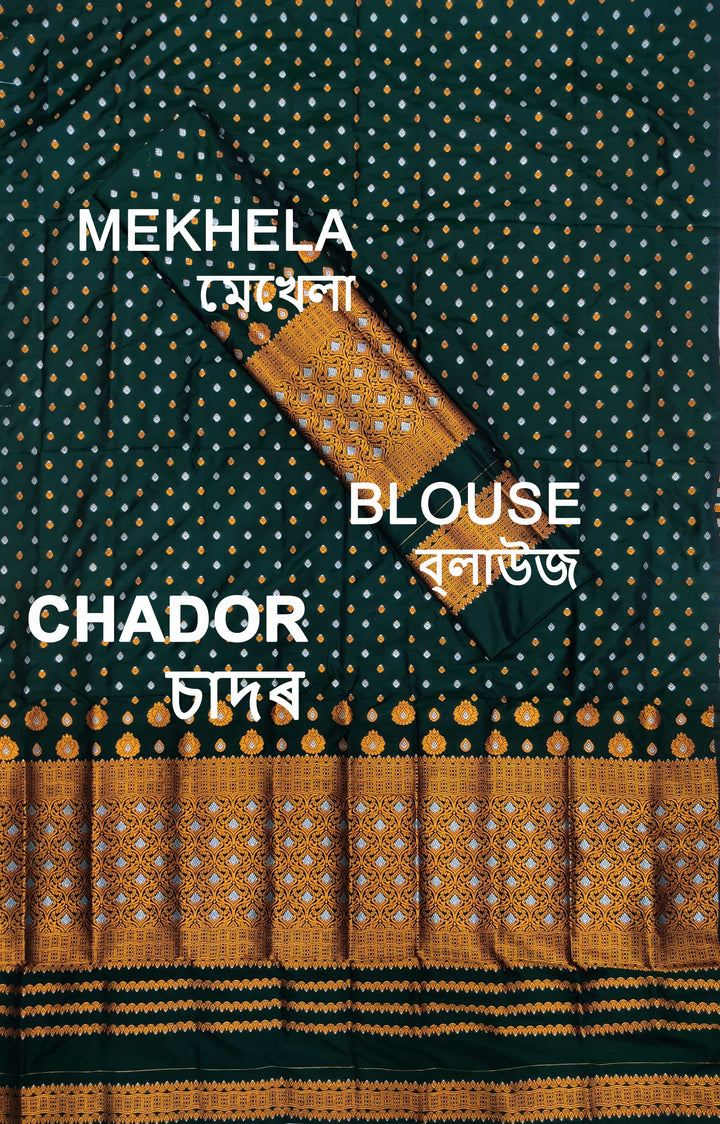 Colouring Jari Mix Set Mekhela Sador