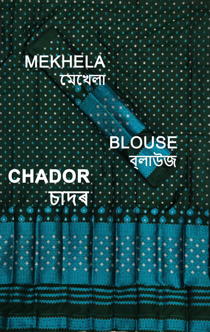 Colouring Jari Mix Set Mekhela Sador
