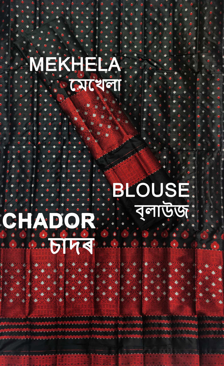 Colouring Jari Mix Set Mekhela Sador