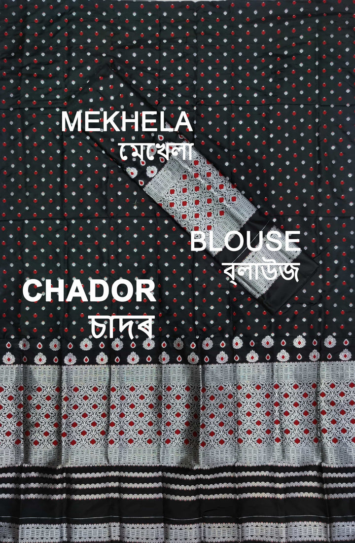 Colouring Jari Mix Set Mekhela Sador