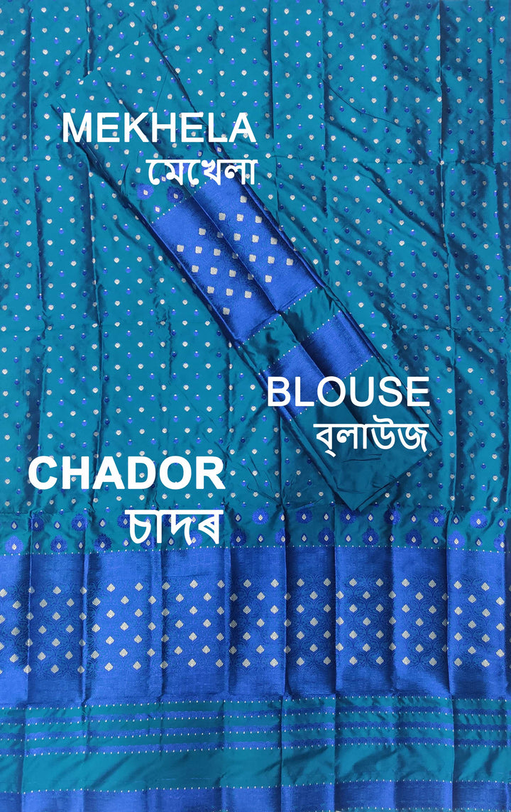 Colouring Jari Mix Set Mekhela Sador