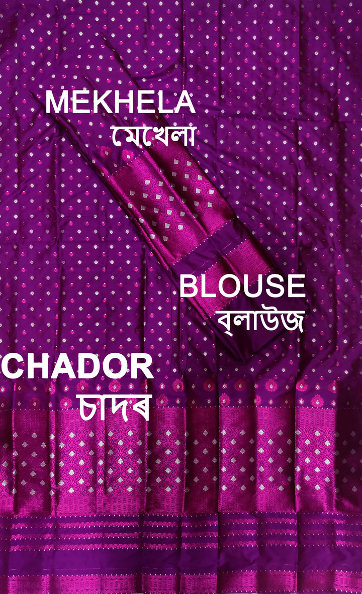 Colouring Jari Mix Set Mekhela Sador