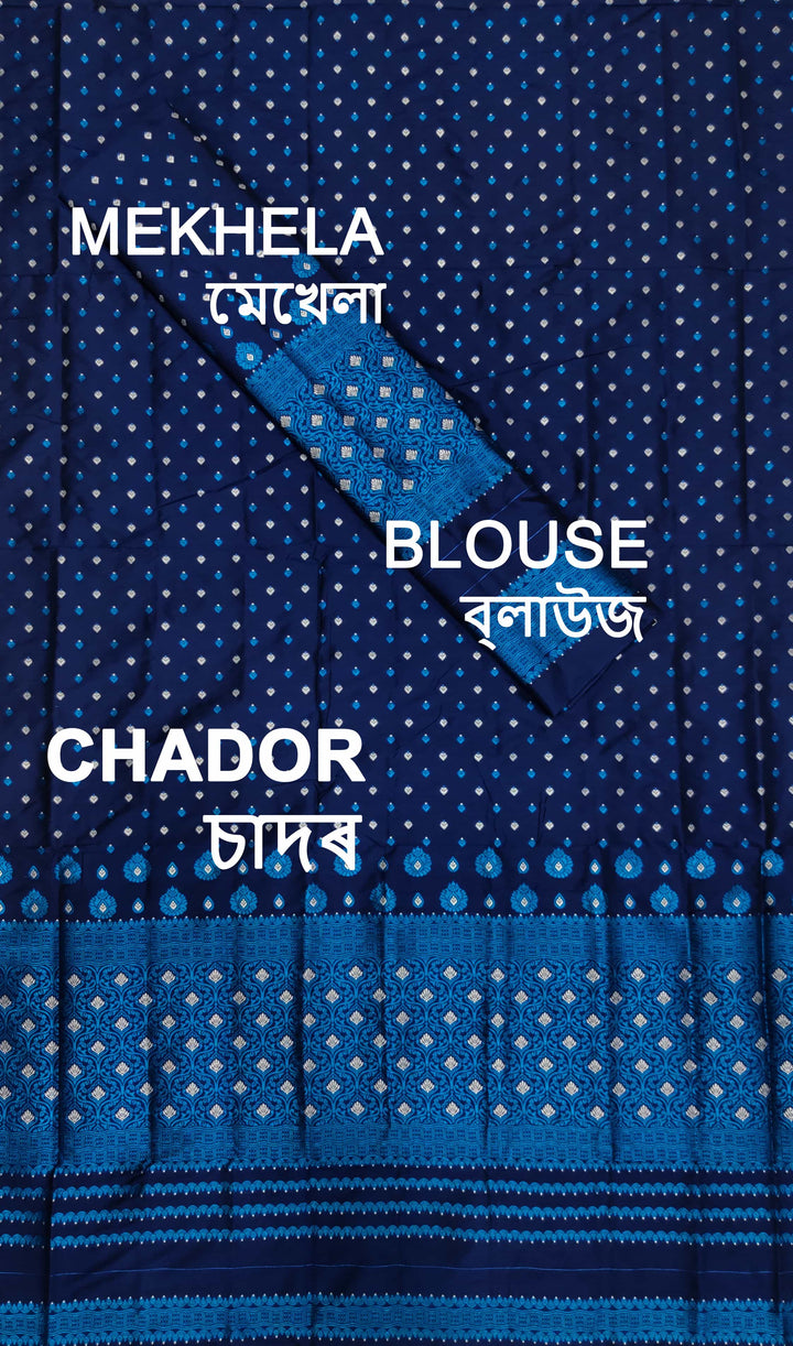 Colouring Jari Mix Set Mekhela Sador