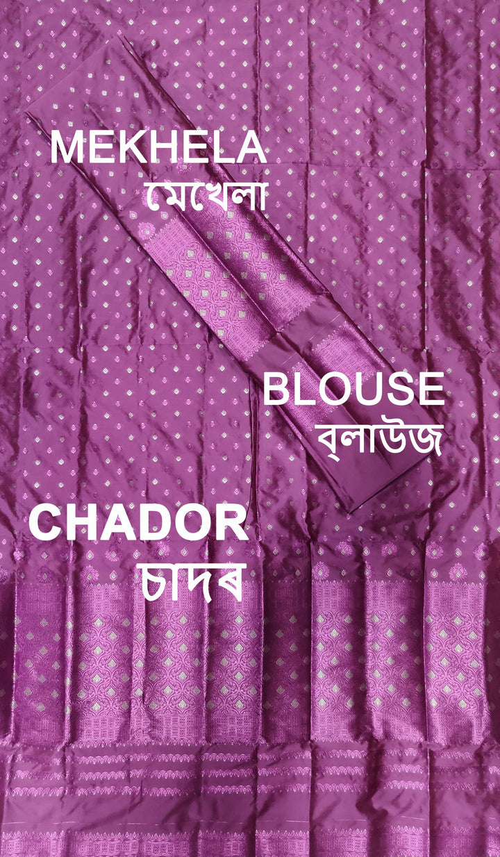Colouring Jari Mix Set Mekhela Sador