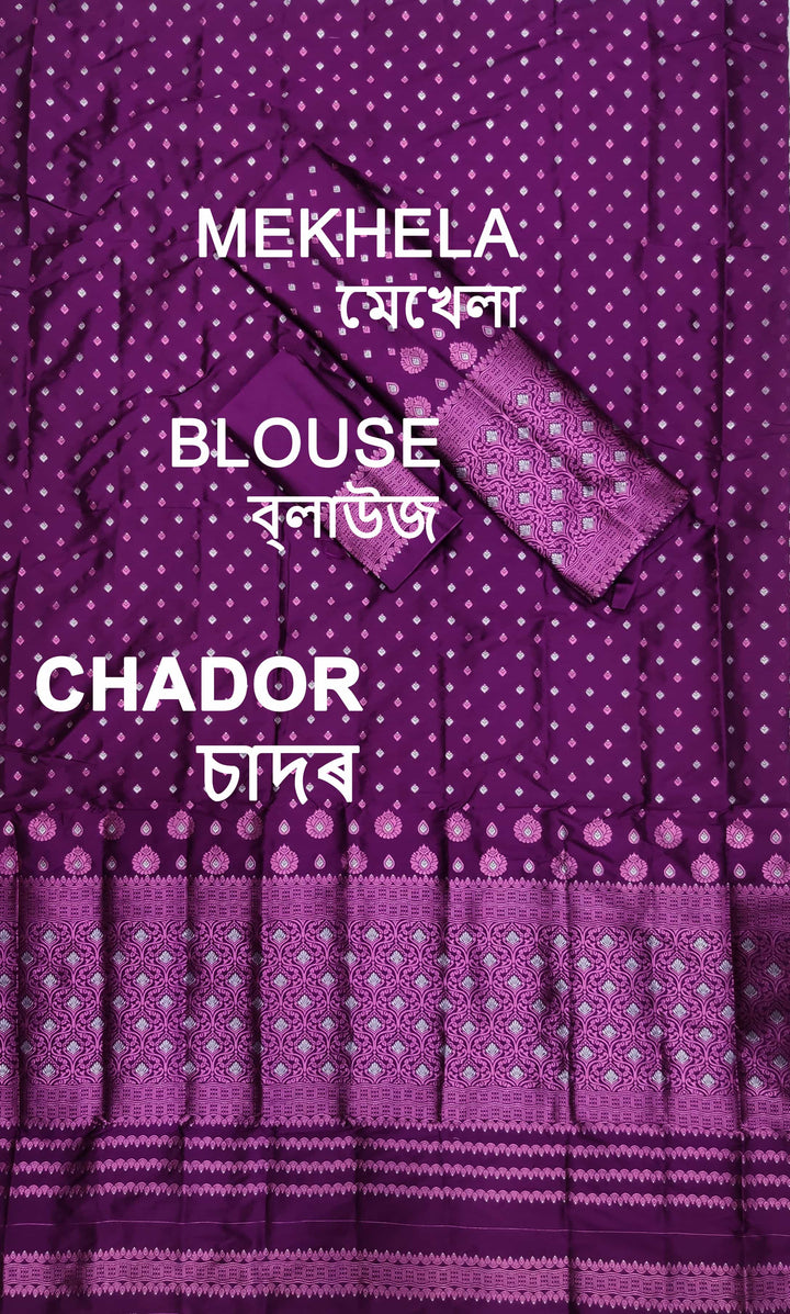 Colouring Jari Mix Set Mekhela Sador