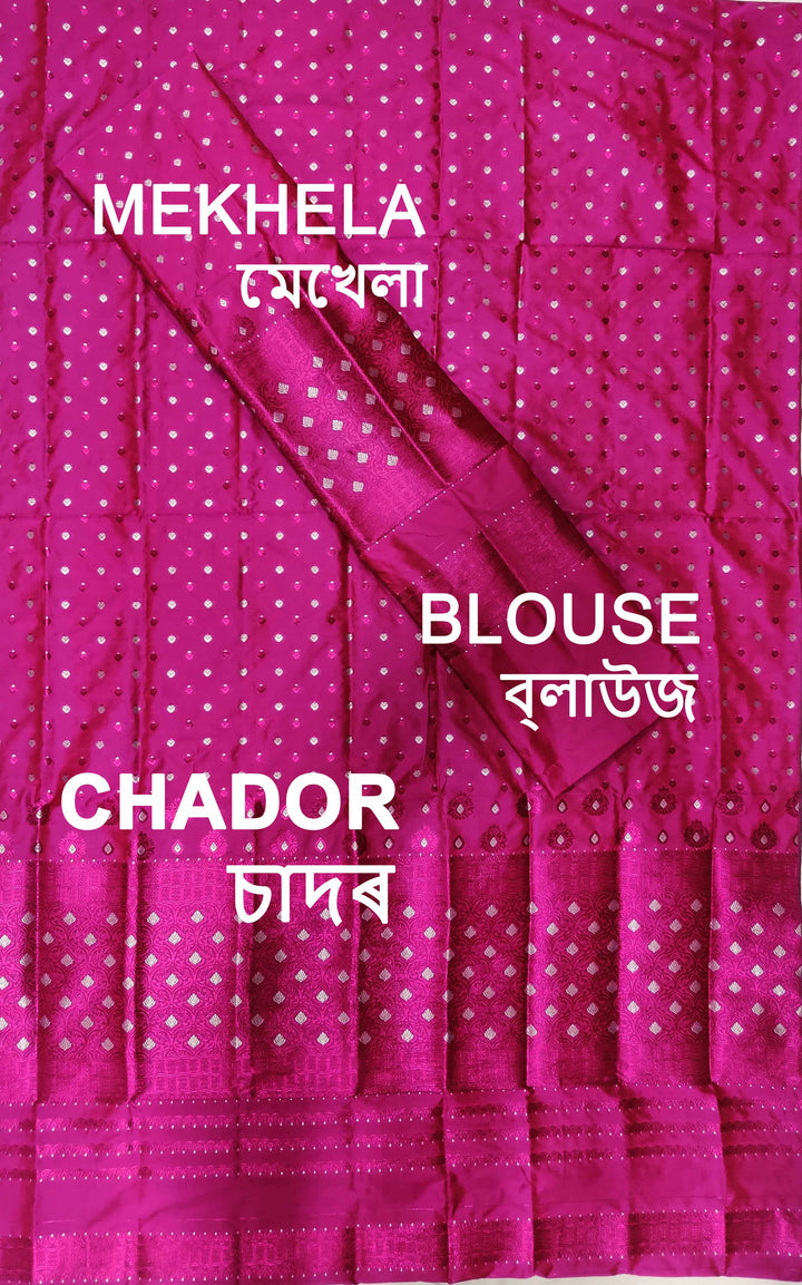 Colouring Jari Mix Set Mekhela Sador