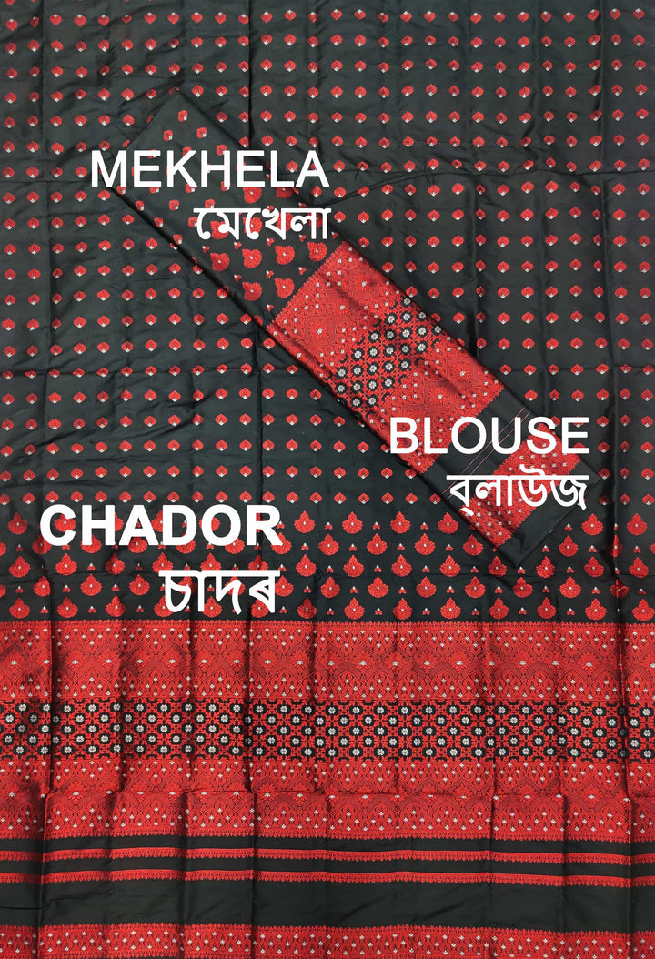 Colouring Jari Mix Set Mekhela Sador