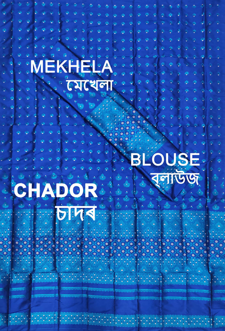 Colouring Jari Mix Set Mekhela Sador
