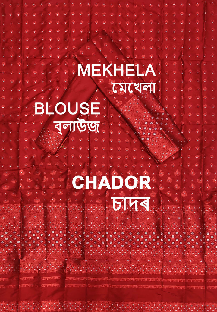 Colouring Jari Mix Set Mekhela Sador
