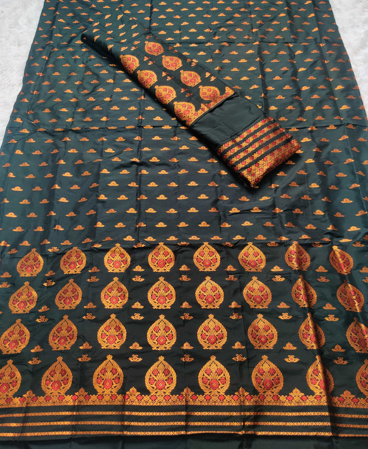 Copper Jari Mix Pat* Mekhela Sador
