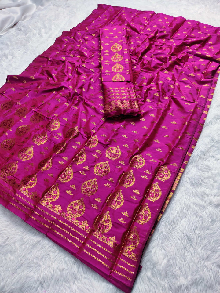 Copper Jari Mix Pat* Mekhela Sador