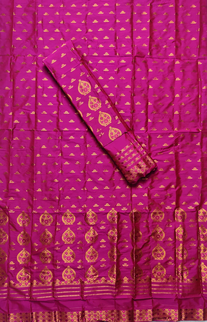 Copper Jari Mix Pat* Mekhela Sador