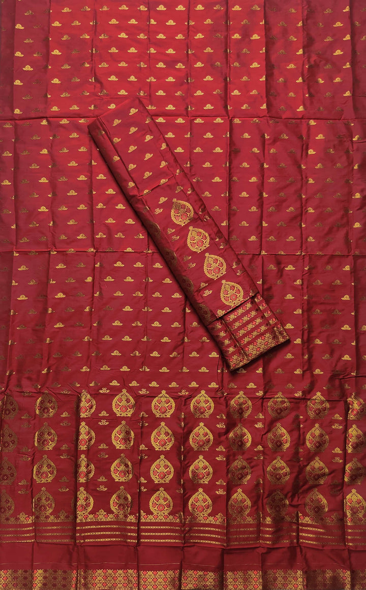 Copper Jari Mix Pat* Mekhela Sador