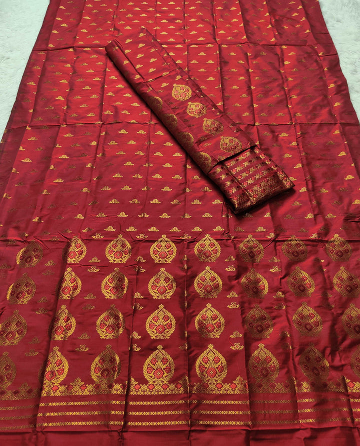Copper Jari Mix Pat* Mekhela Sador