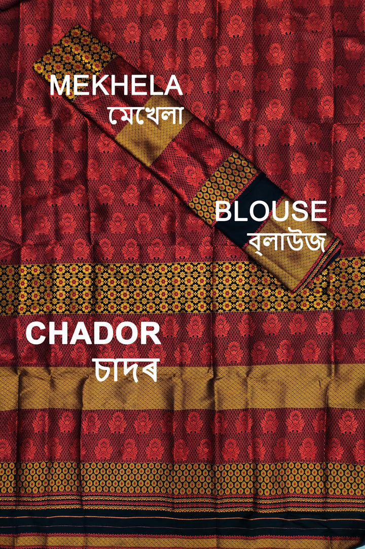 Colouring Jari Bedsheet Mix Set Mekhela Sador