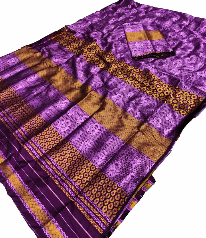 Colouring Jari Bedsheet Mix Set Mekhela Sador