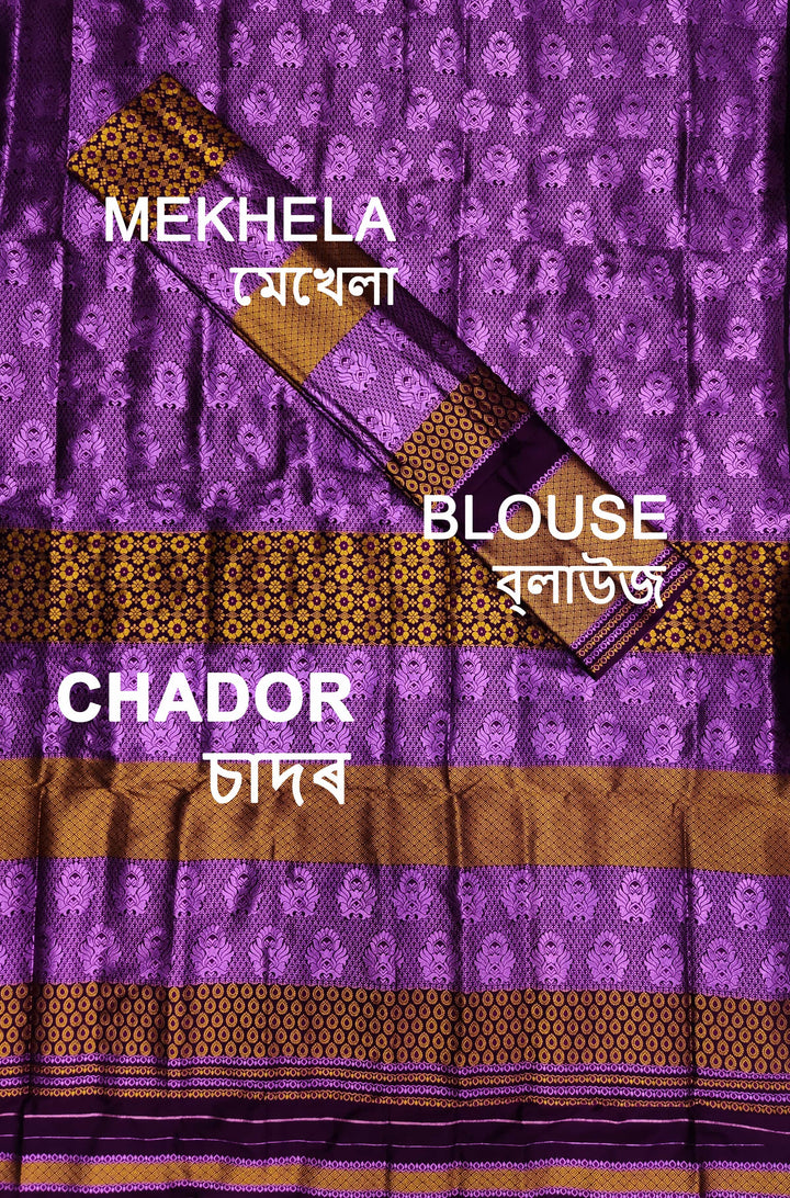 Colouring Jari Bedsheet Mix Set Mekhela Sador