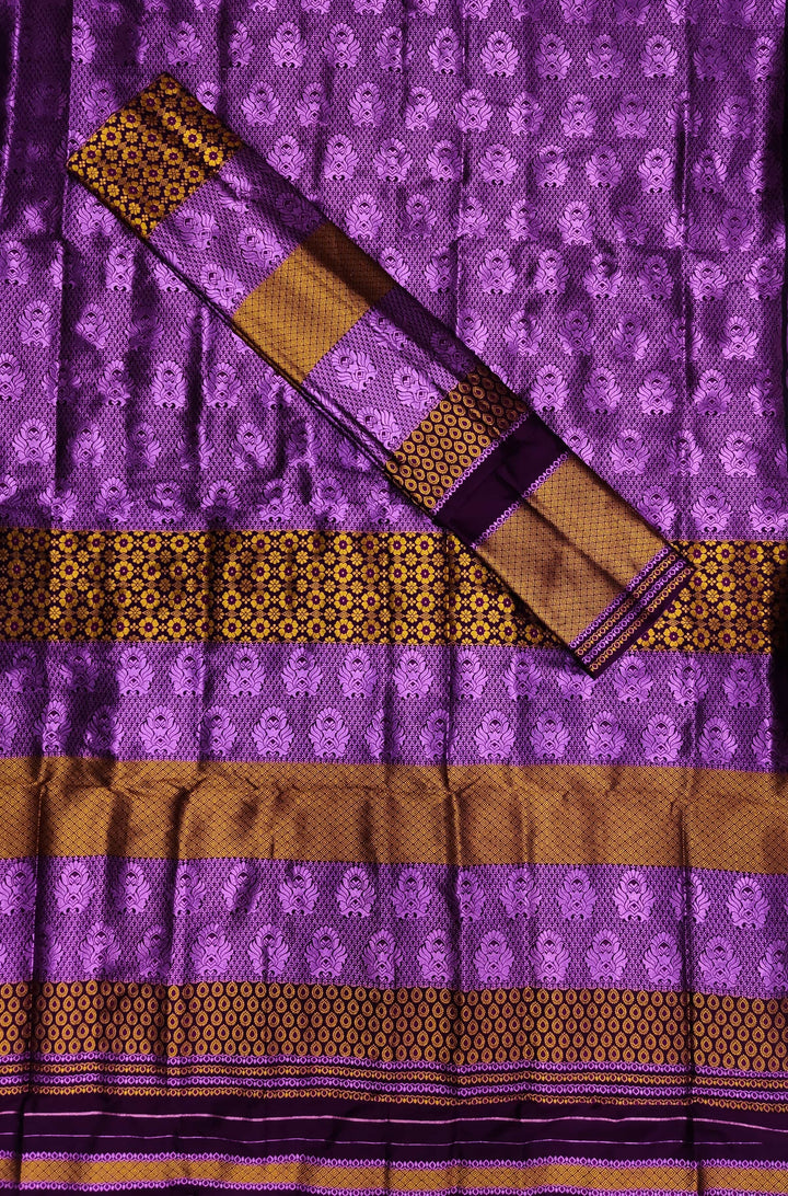 Colouring Jari Bedsheet Mix Set Mekhela Sador
