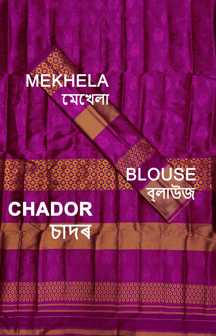 Colouring Jari Bedsheet Mix Set Mekhela Sador