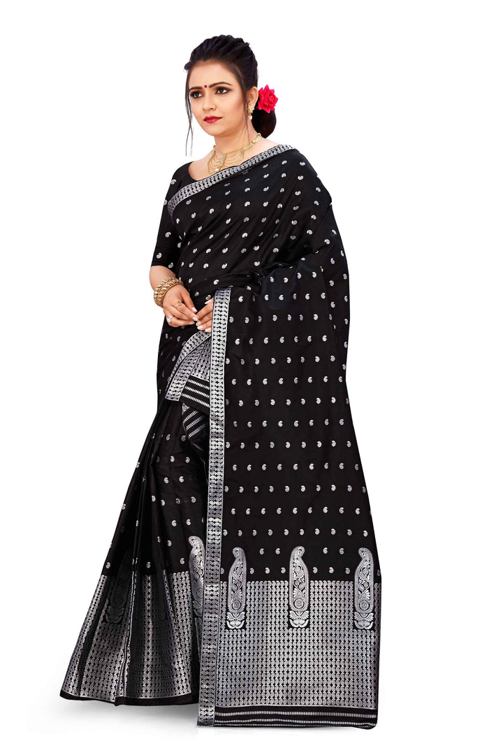 Silver Guna Poly Set Mekhela Sador