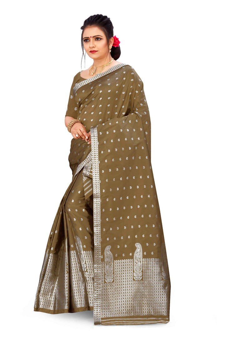 Silver Guna Poly Set Mekhela Sador