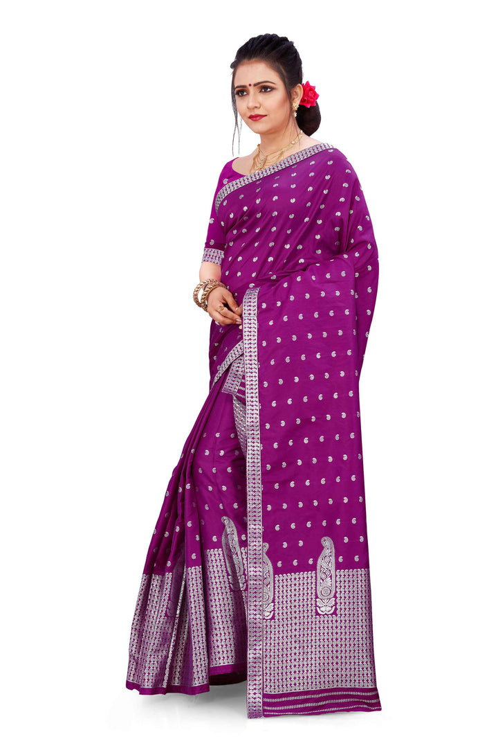 Silver Guna Poly Set Mekhela Sador