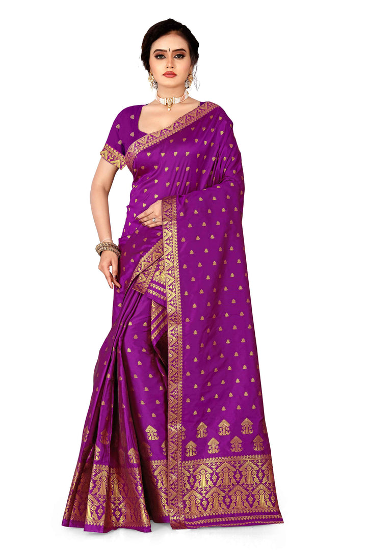 Gold Guna Poly Set Mekhela Sador