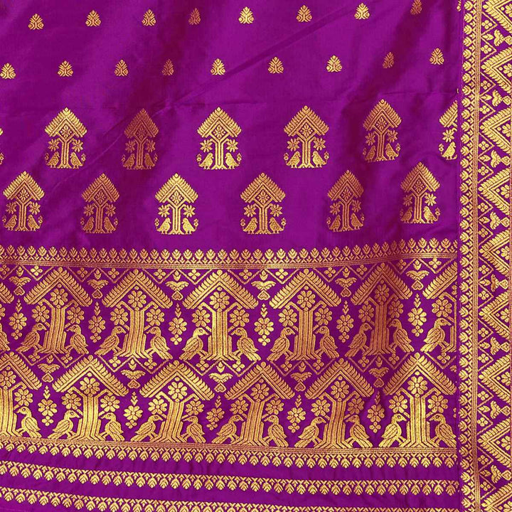 Gold Guna Poly Set Mekhela Sador
