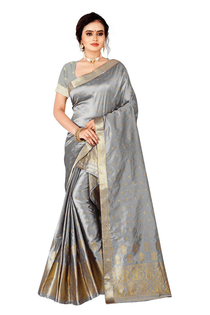 Gold Guna Poly Set Mekhela Sador