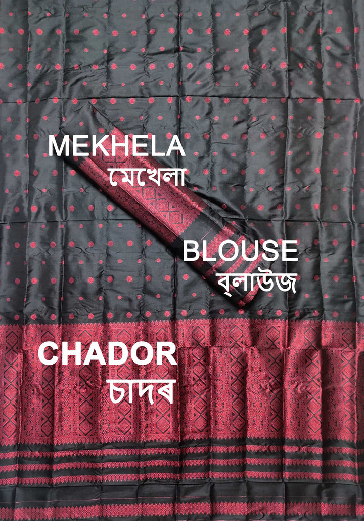 Colouring Jari Poly Set Mekhela Sador