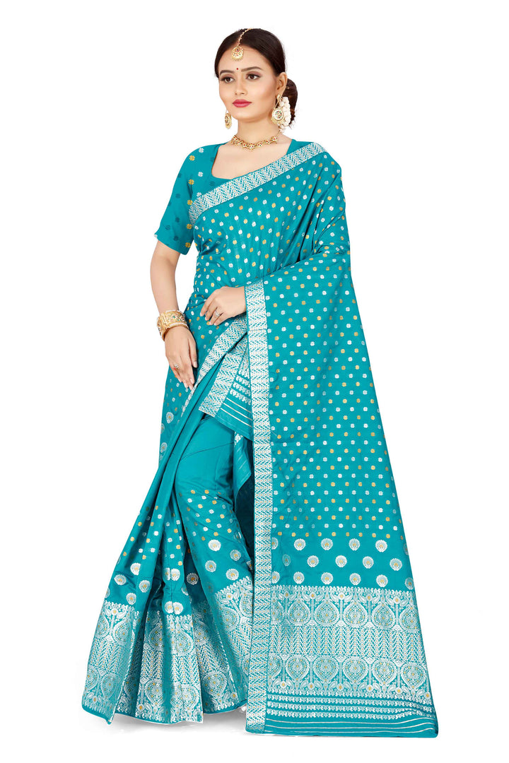 Gold-Silver Jari Mix Set Mekhela Sador