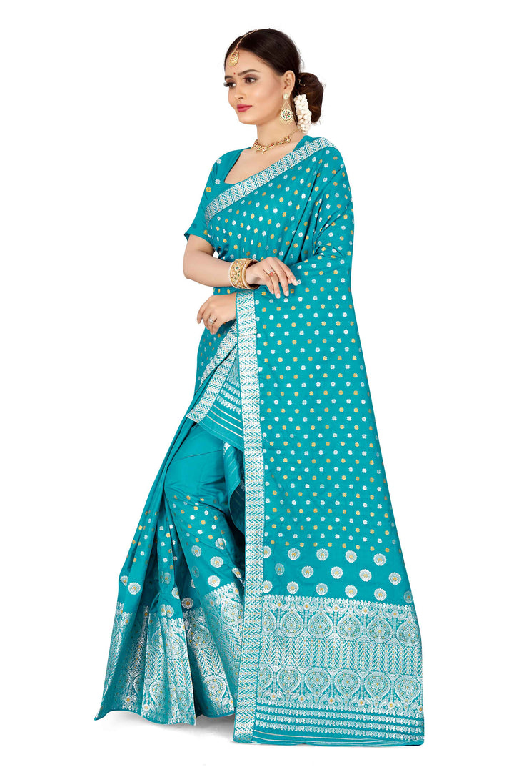 Gold-Silver Jari Mix Set Mekhela Sador