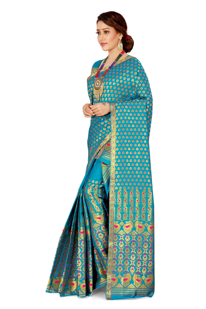 সোণ (Gold) গুনা মিক্স ছেট মেখলা চাদৰ 