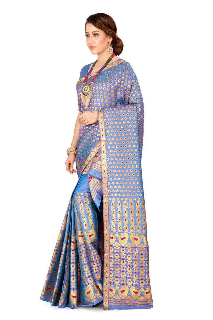 সোণ (Gold) গুনা মিক্স ছেট মেখলা চাদৰ 
