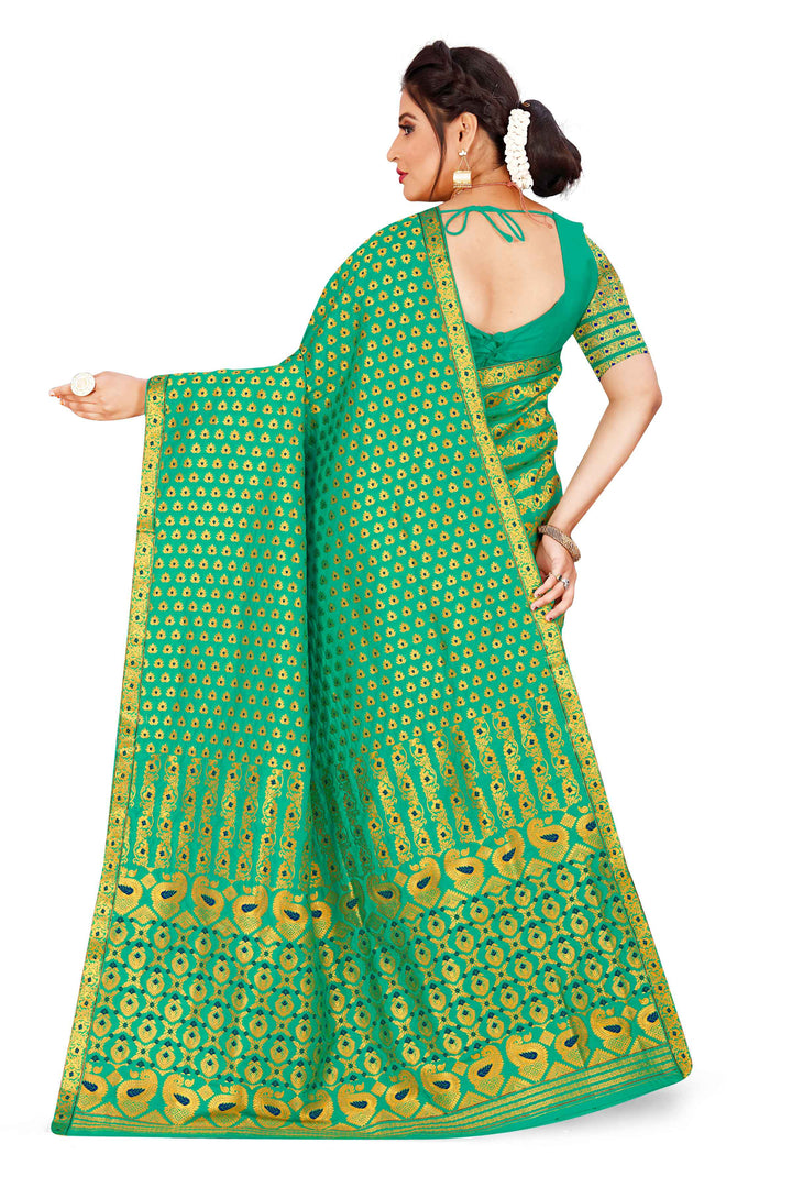 সোণ (Gold) গুনা মিক্স ছেট মেখলা চাদৰ 