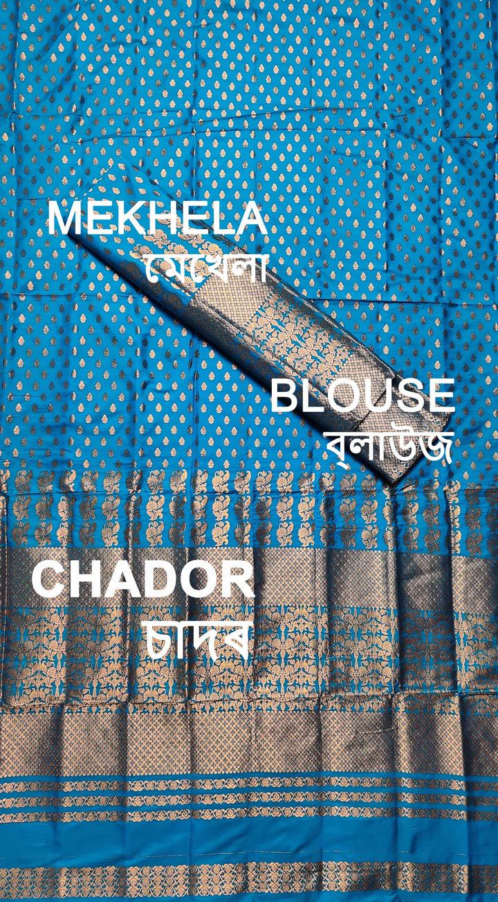 Copper Jari Mix Set Mekhela Sador