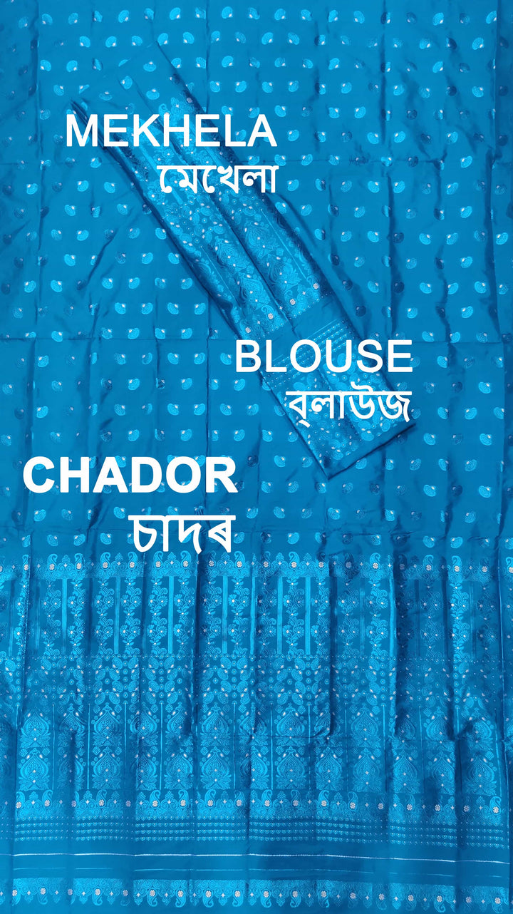 Colouring Jari Mix Set Mekhela Sador