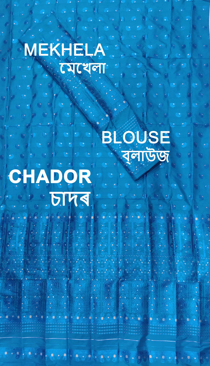 Colouring Jari Mix Set Mekhela Sador