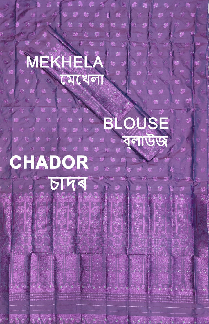 Colouring Jari Mix Set Mekhela Sador