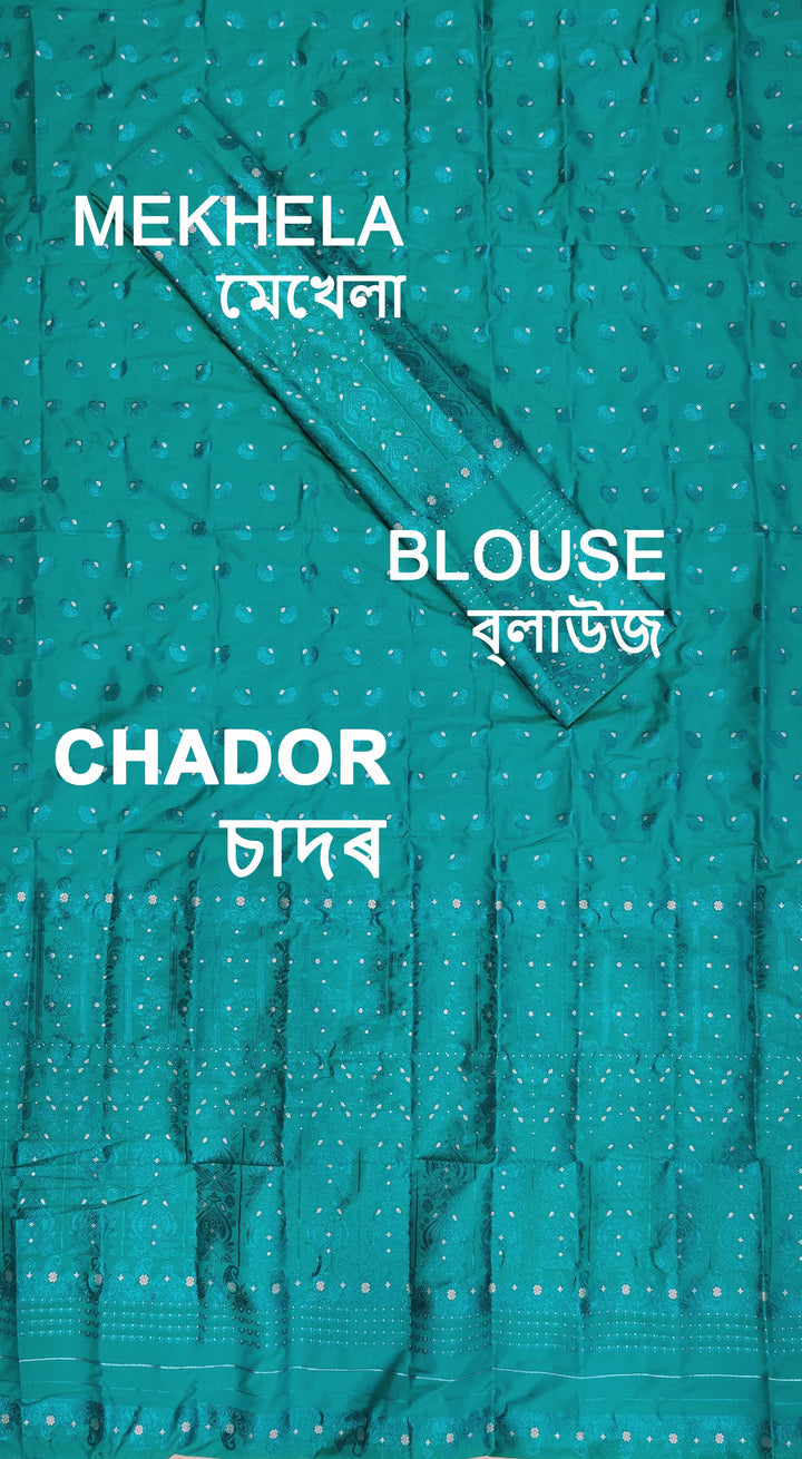 Colouring Jari Mix Set Mekhela Sador