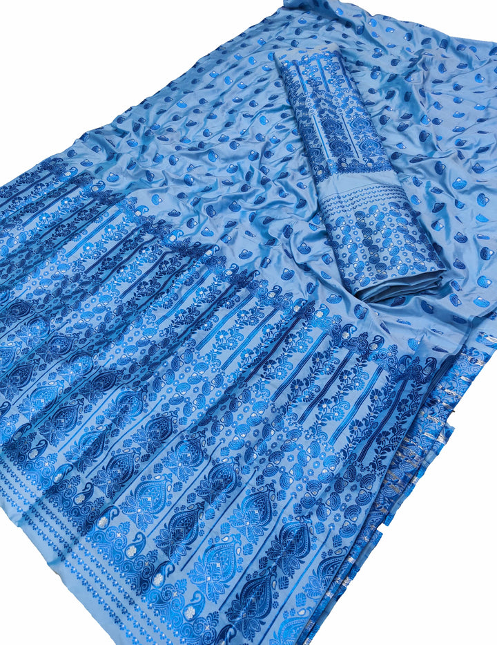 Colouring Jari Mix Set Mekhela Sador