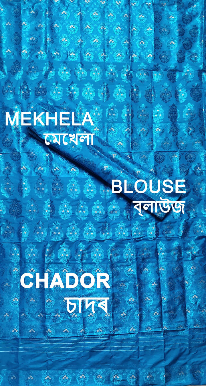 Colouring Jari Mix Set Mekhela Sador