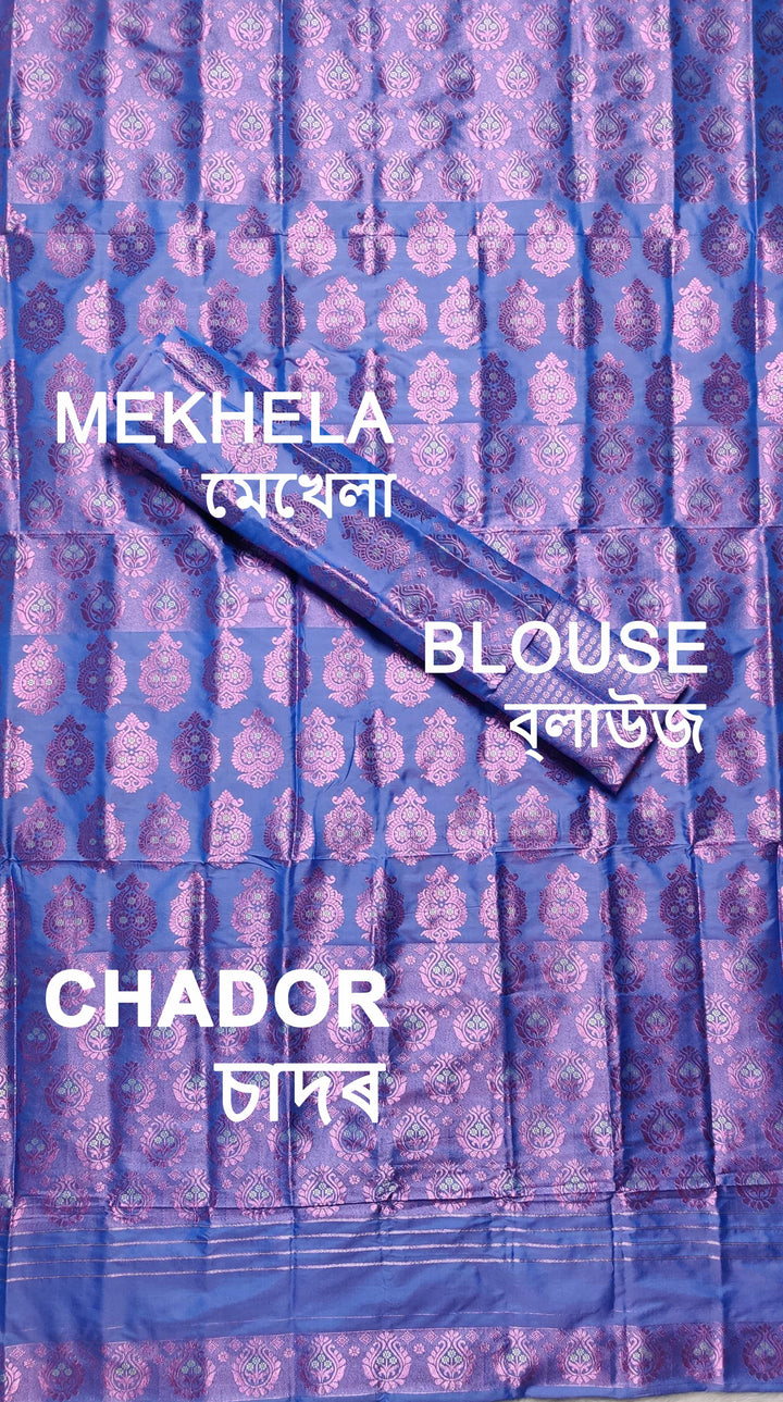 Colouring Jari Mix Set Mekhela Sador