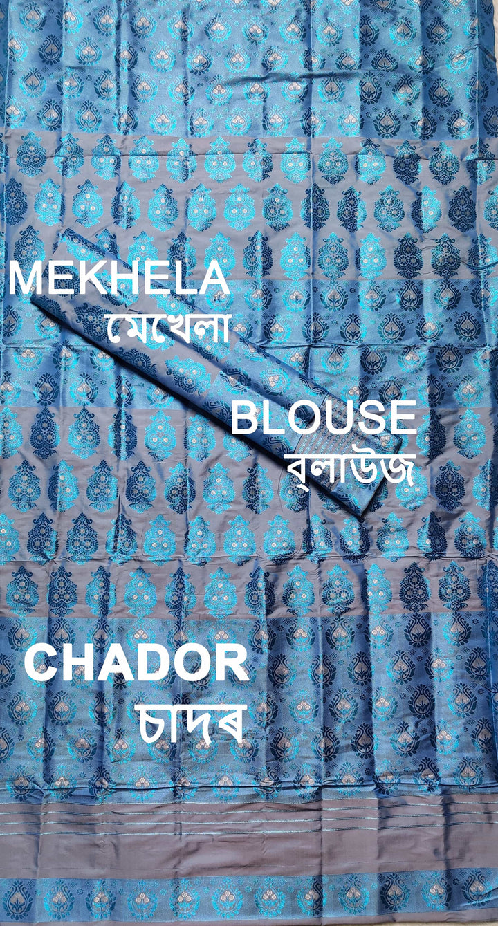 Colouring Jari Mix Set Mekhela Sador