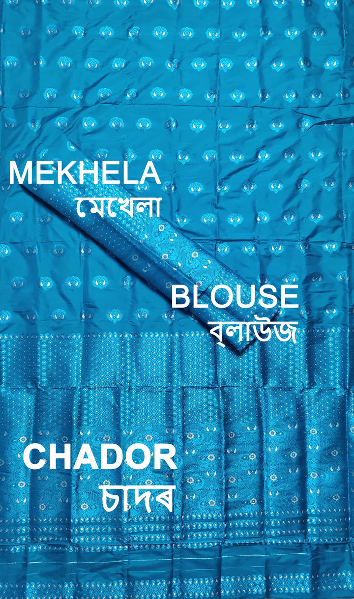 Colouring Jari Mix Set Mekhela Sador