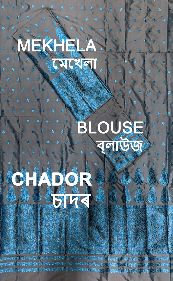 Colouring Jari Mix Set Mekhela Sador