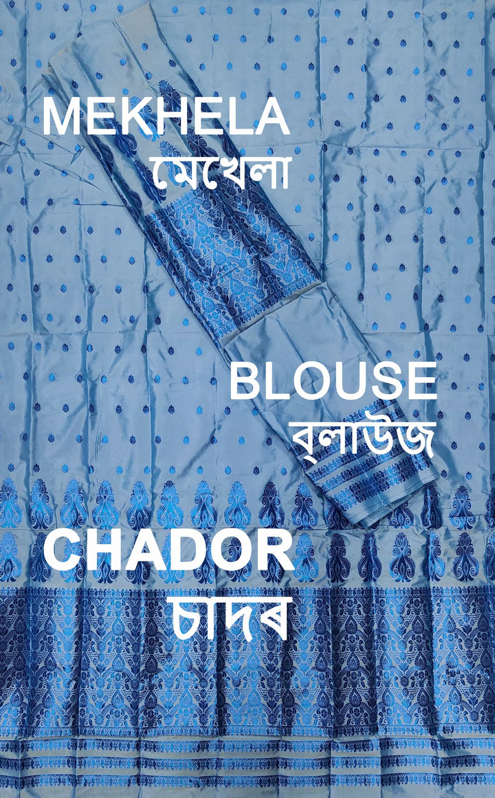 Colouring Jari Mix Set Mekhela Sador