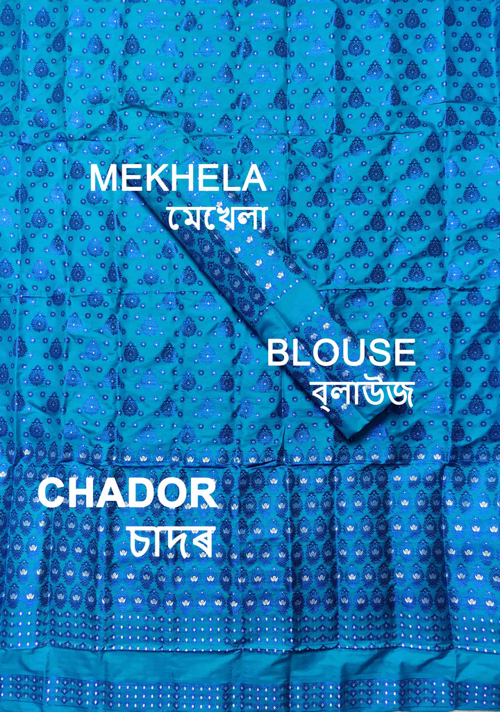 Colouring Jari Mix Set Mekhela Sador