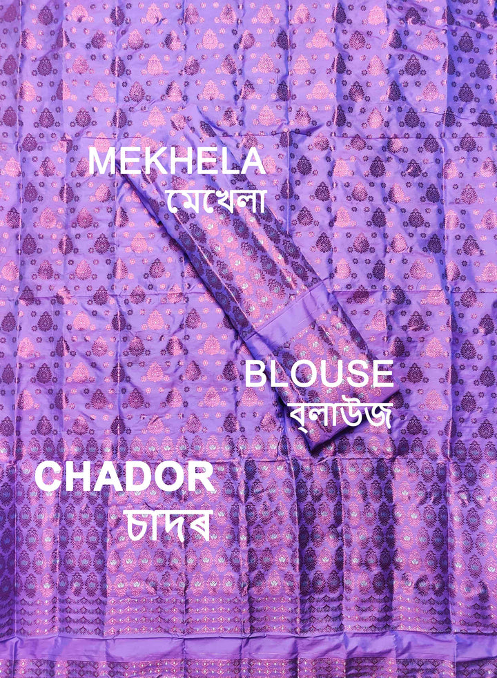 Colouring Jari Mix Set Mekhela Sador