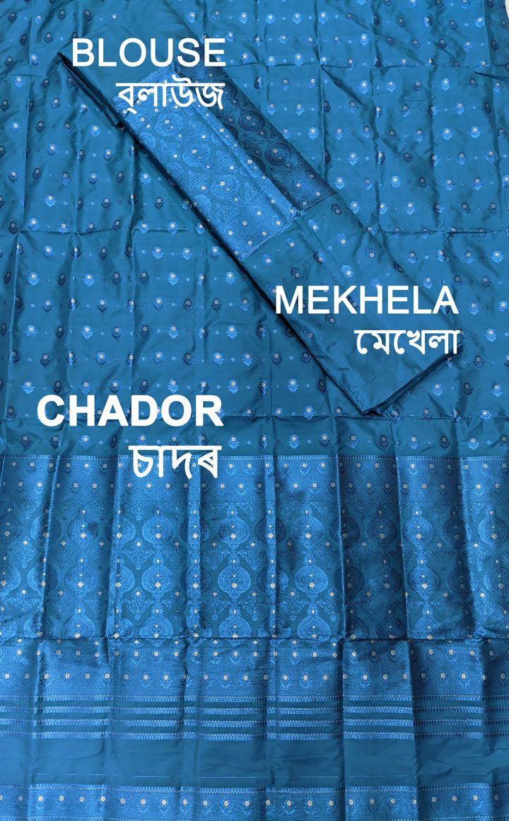 Colouring Jari Mix Set Mekhela Sador